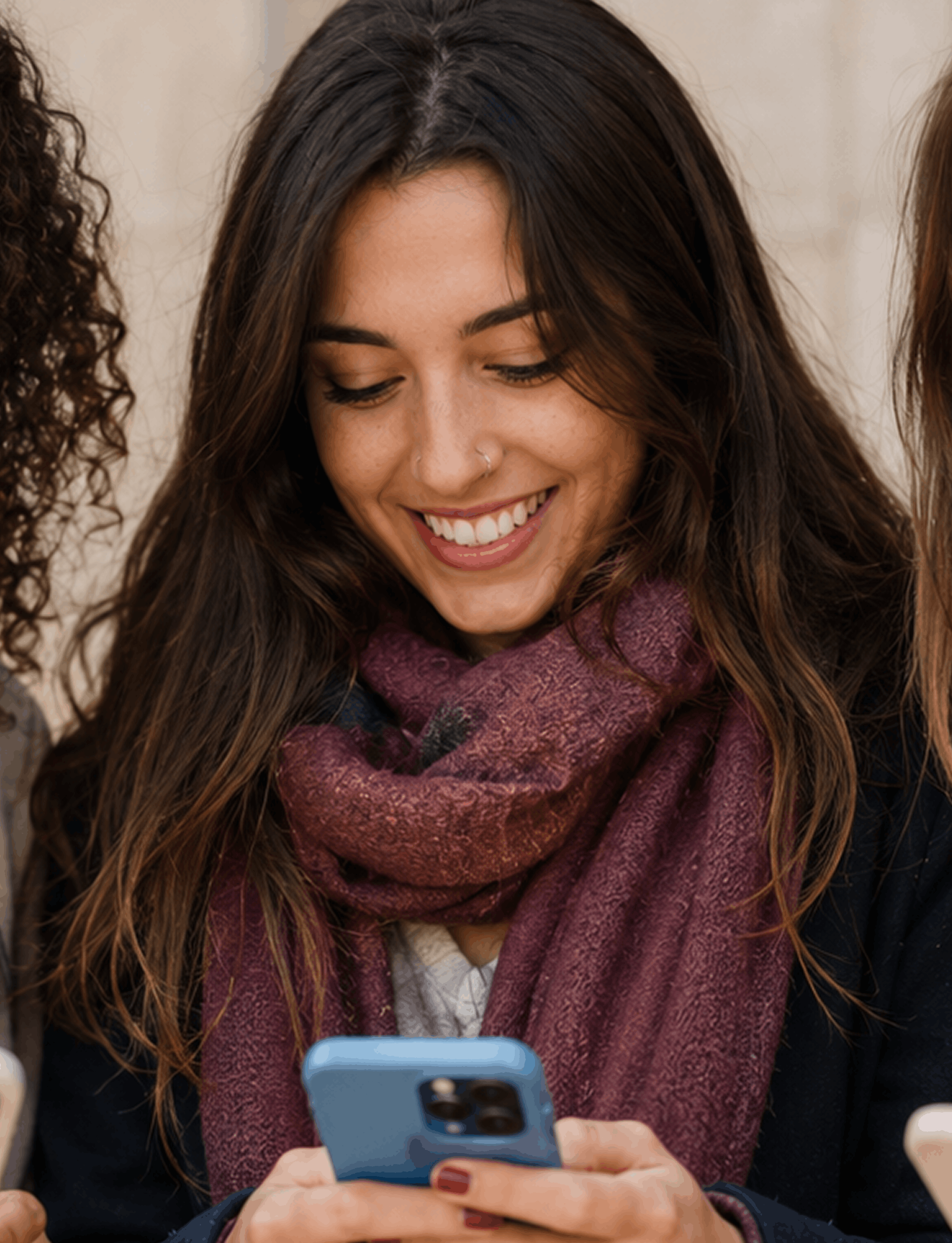 A person checking the iCash app on their phone