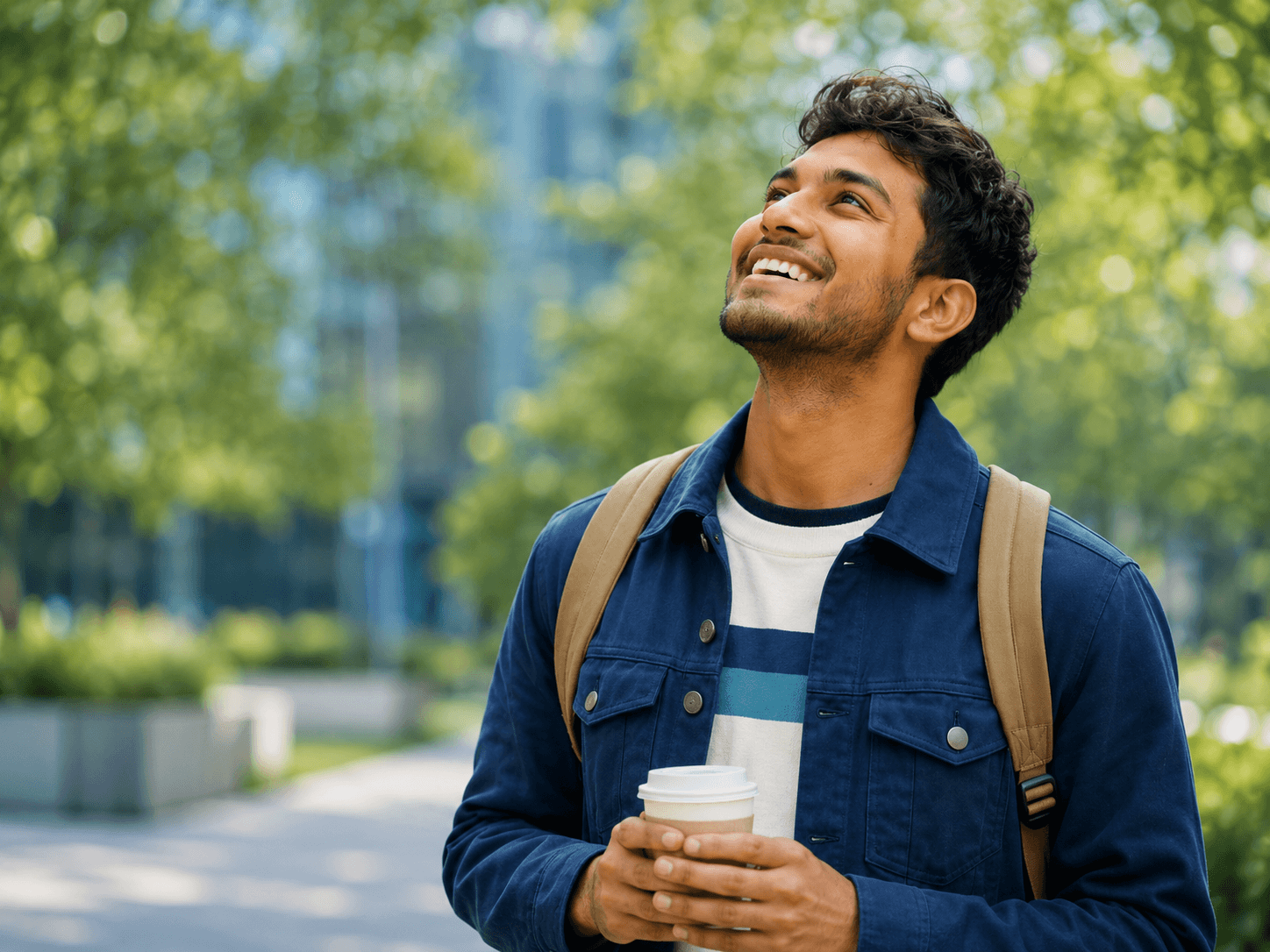 A smiling iCash member outdoors